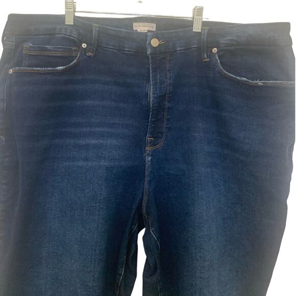 Good American Jeans 28-32 Blue Good Legs High Rise Straight Stretch Dark NWOT - Picture 4 of 10